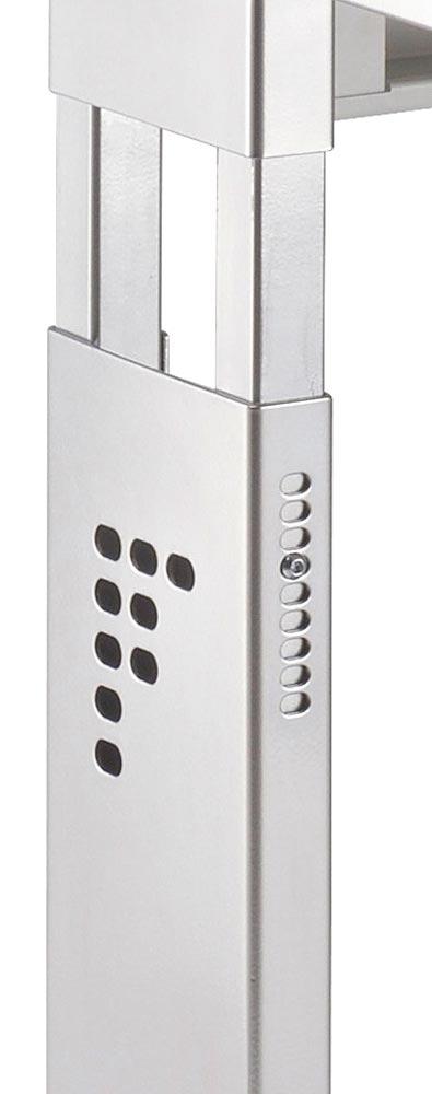Schreibtisch, BxTxH 1200x800x650-850 mm, höhenverstellbar, C-Fuß-Gestell, Platte ahorn