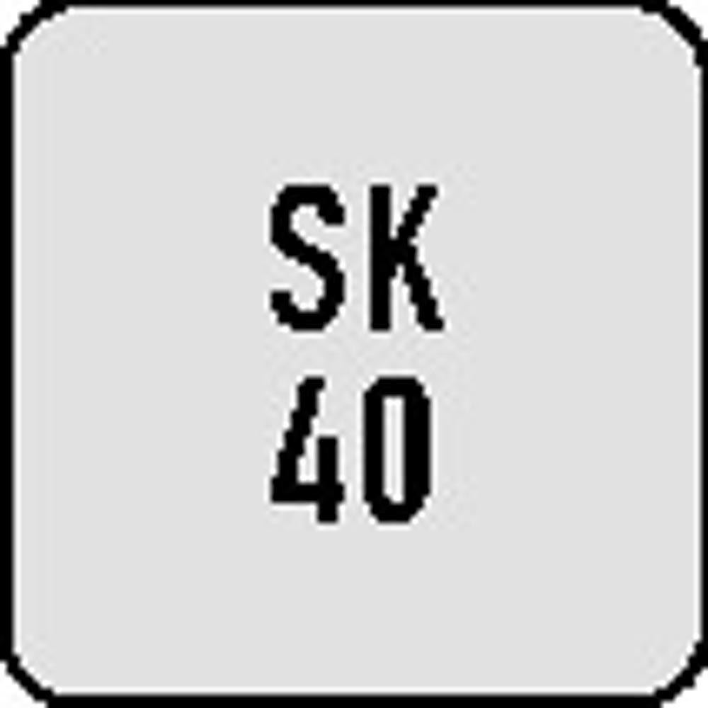Flächenspannfutter DIN 69871AD Weldon Spann-Ø 8 mm SK40 Auskraglänge 100 mm