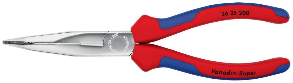 Flachrundzange Länge 200 mm verchromt 40 gewinkelt Mehrkomponenten-Hüllen