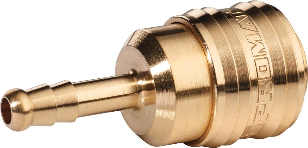Schnellverschlusskupplung DN 7,2, Tülle Messing blank Schlauchweite LW 13