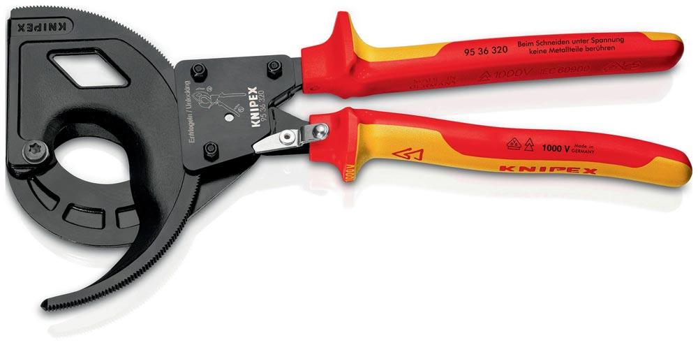 Kabelschneider Gesamtlänge 320 mm max. 60 (600 mm) mm poliert Mehrkomponenten-Hüllen VDE Kabelschneider Gesamtlänge 320 mm max. 60 (600 mm) mm poliert Mehrkomponenten-Hüllen VDE