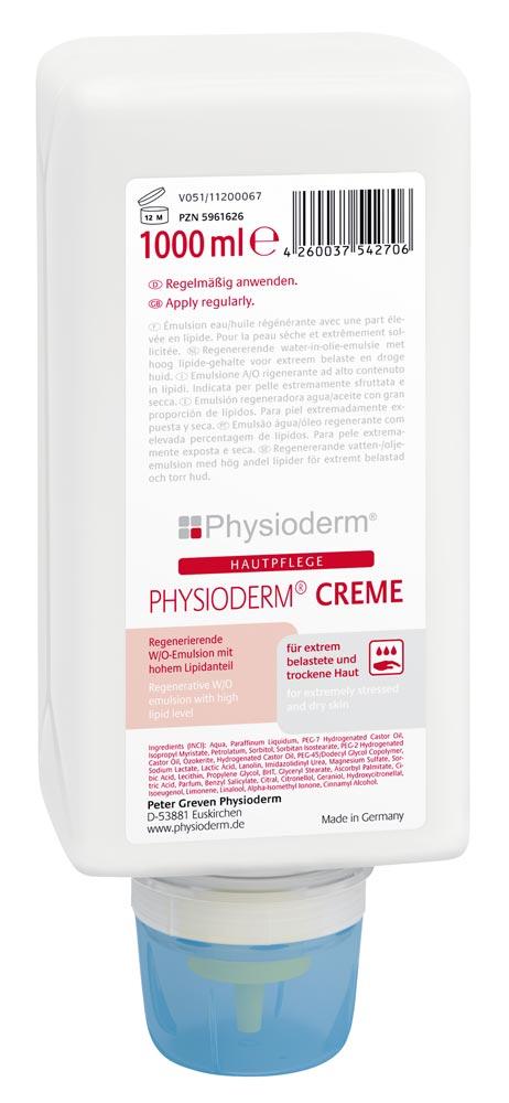 Hautpflegecreme physioderm creme, 1000 ml Varioflasche