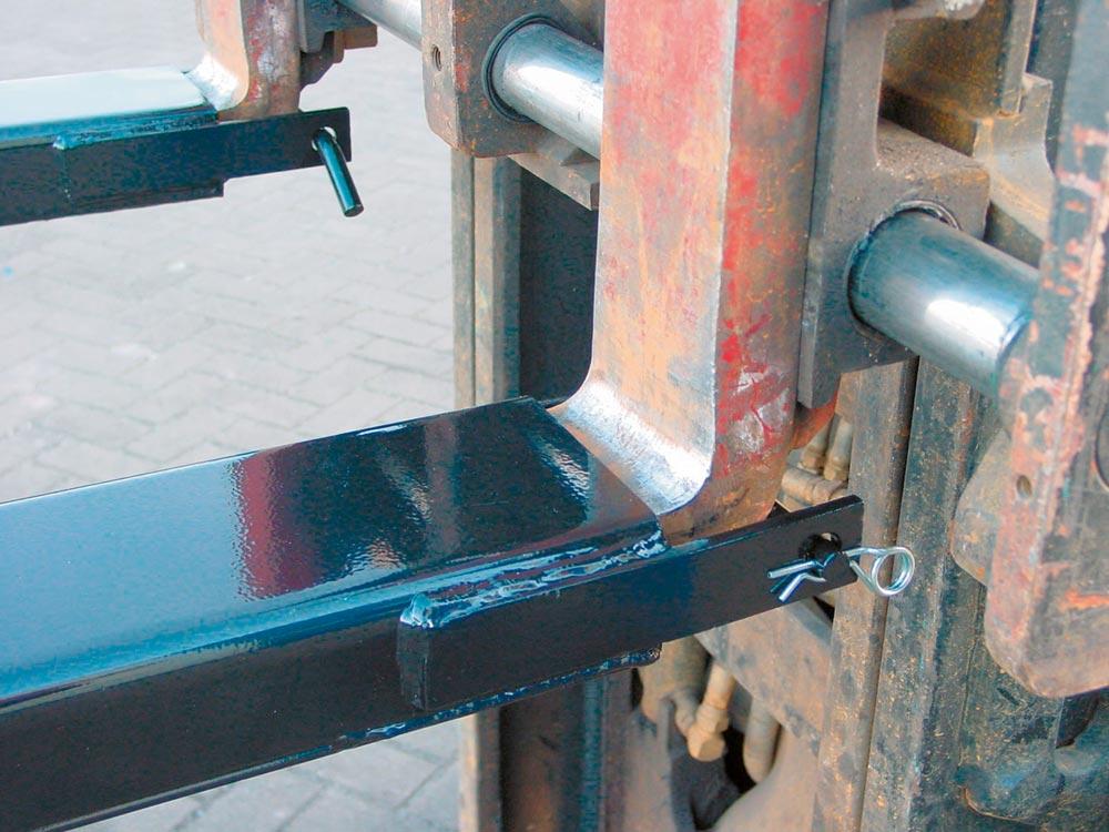 Gabelverlängerung für Gabelstapler, geschlossenes Profil, L 2200 mm, für Zinkenquerschnitt 125x45 mm