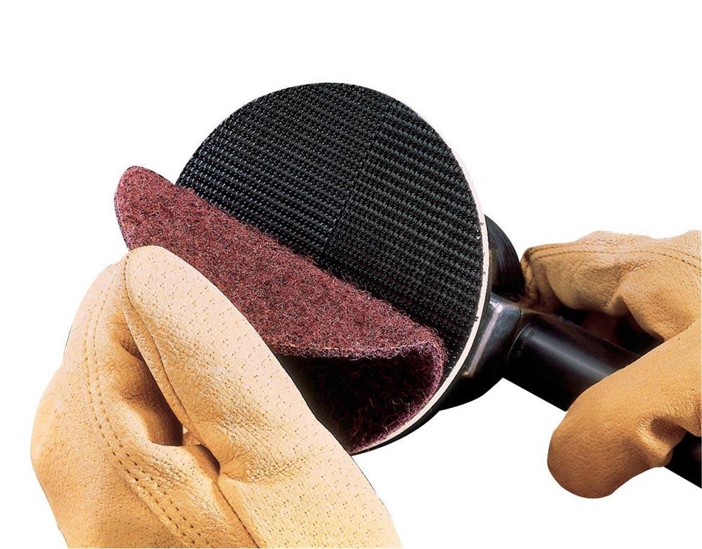 Schleifvliesscheibe SC-DH Ø 125 mm medium rot ohne Zentrierung
