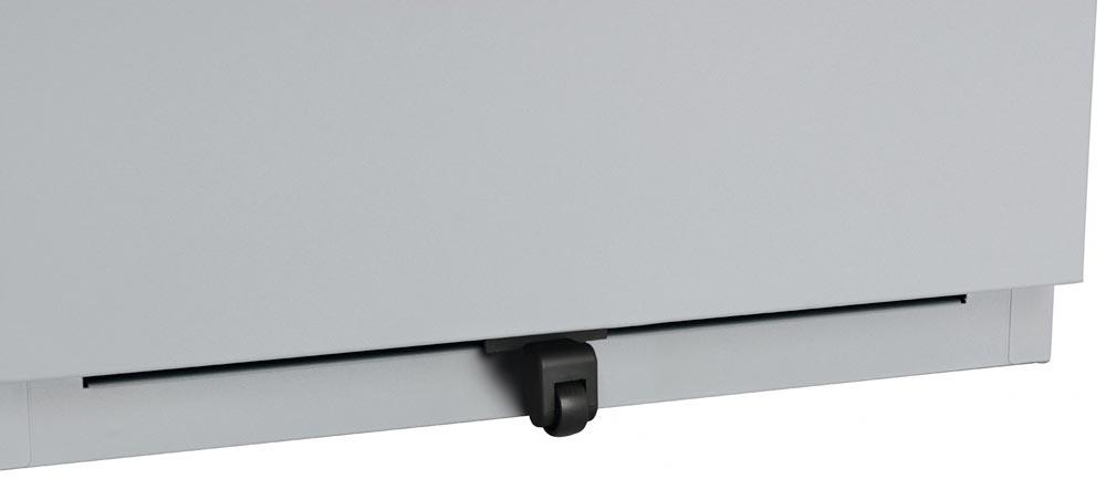 Rollcontainer, BxTxH 420x565x495 mm, 1 Schublade, 1 Hängeregistratur, seitliche Griffleisten, weiß