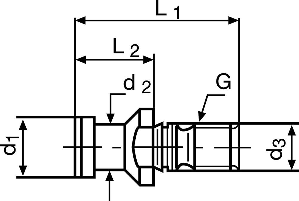 Anzugsbolzen ISO 7388-3AF SK40 ohne Bohrung