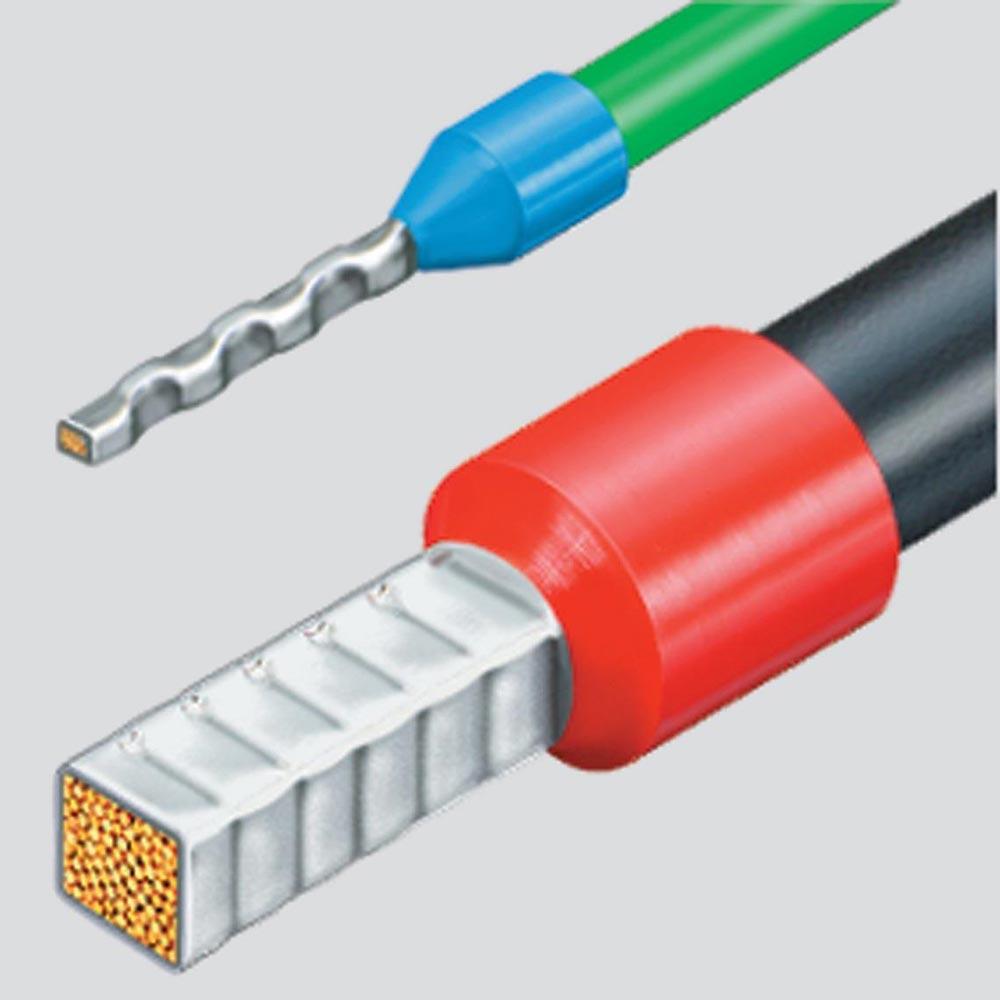 Aderendhülsenzange Gesamtlänge 180 mm 0,08 - 10,0 + 16,0 (AWG 28 - 5) mm brüniert Mehrkomponenten-Hüllen