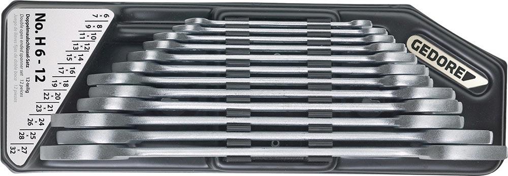 Doppelmaulschlüsselsatz H 6-120 12-teilig SW6-32 mm CV-Stahl verchromt