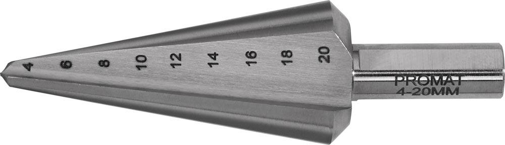 Blechschälbohrer Bohrbereich 4-20 mm HSS-Co Gesamtlänge 71 mm Schneidenanzahl 2