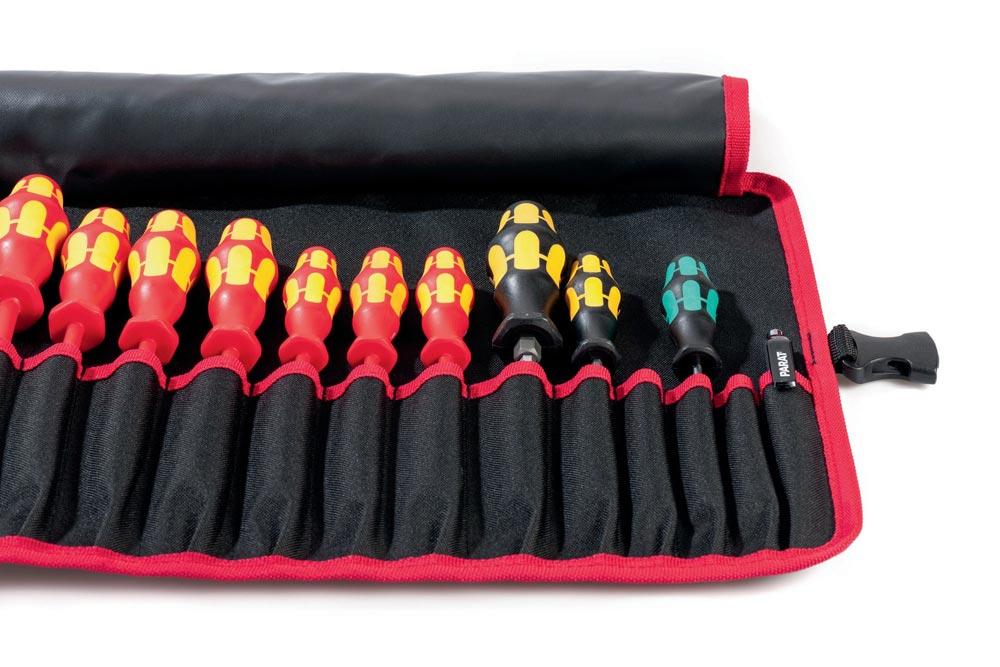 Werkzeugrolltasche 20 Fächer B740xH330mm Nylon schwarz/rot