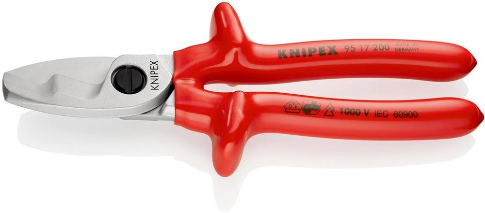 Kabelschere Länge 200 mm Kopf verchromt VDE tauchisoliert