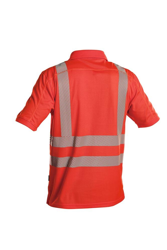 Warnschutz UV-Poloshirt Brandon, Farbe neonrot, Gr. XL