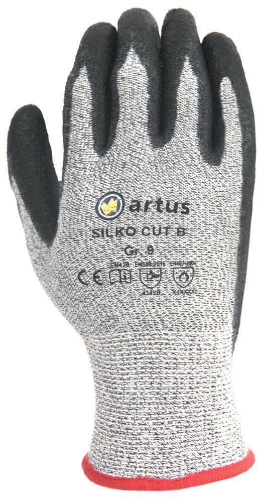 Schnittschutz-Handschuhe PU artus Silko Cut B, Gr.10