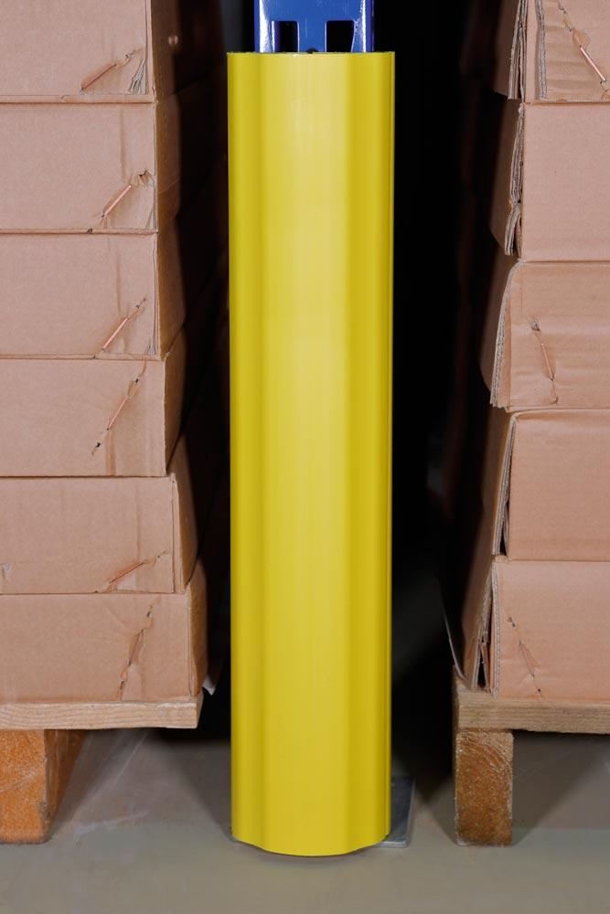 Regalanfahrschutz, Spezialkunststoff, Höhe 600 mm, für Regalbreite 75-100 mm, gelb