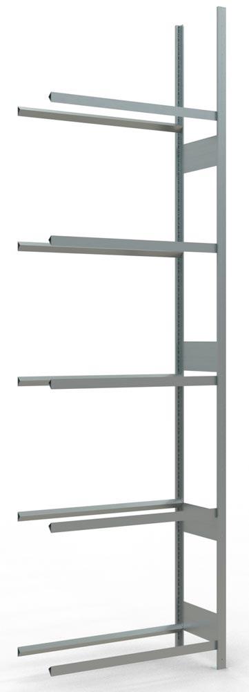 Reifen-/Räderregal, Anbaufeld, verzinkt, BxTxH 1000x400x3500 mm, 5 Lagerebenen, Fachlast 150 kg