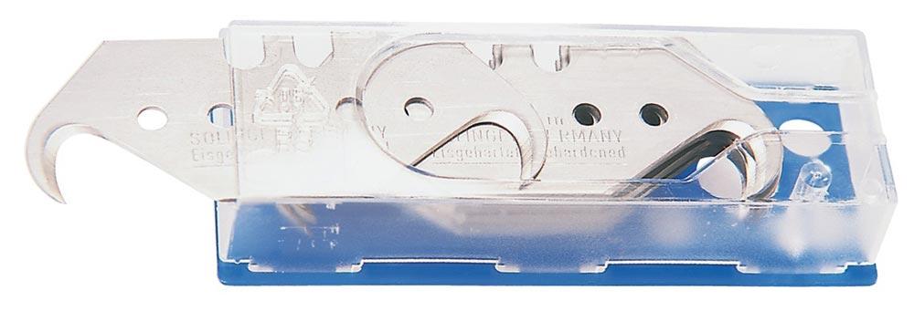 Hakenklinge L48,2xB18,7xS0,65mm mit Lochung 10 Stück / Spender