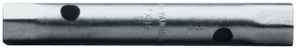Rohrsteckschlüssel Schlüsselweite 22 x 24 mm Länge 185 mm Bohrungs-Ø 12,5 mm verchromt