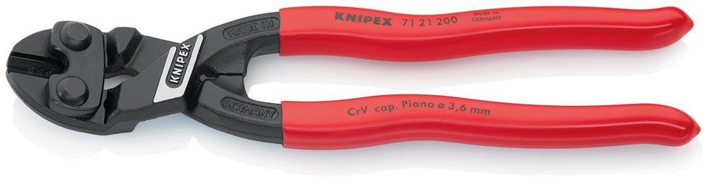 Kompaktbolzenschneider CoBolt® Länge 200 mm Kunststoffüberzug 20  3,6 mm ohne Aussparung weich 6 mm mittel 5,2 mm hart 4 mm