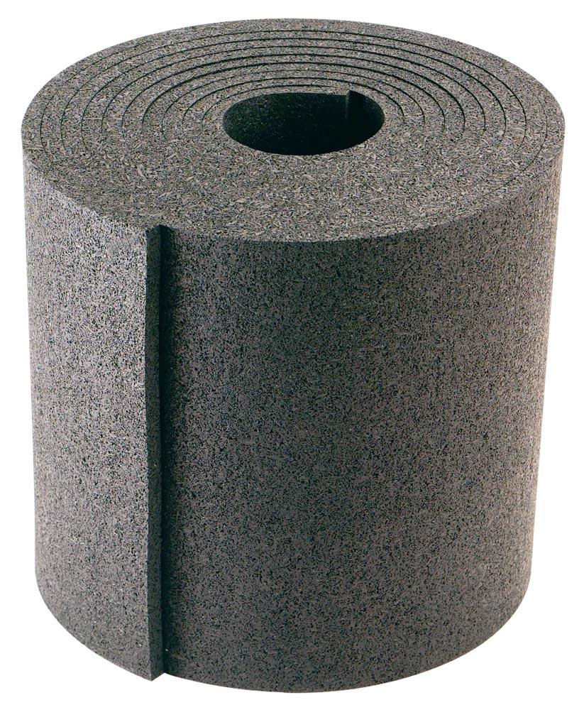 Anti-Rutsch-Matte aus Gummi, schwarz, Gleitreibbeiwert 0,6, Stärke 8 mm, Rollenware, Rollenlänge 5000 mm, Rollenbreite 250 mm