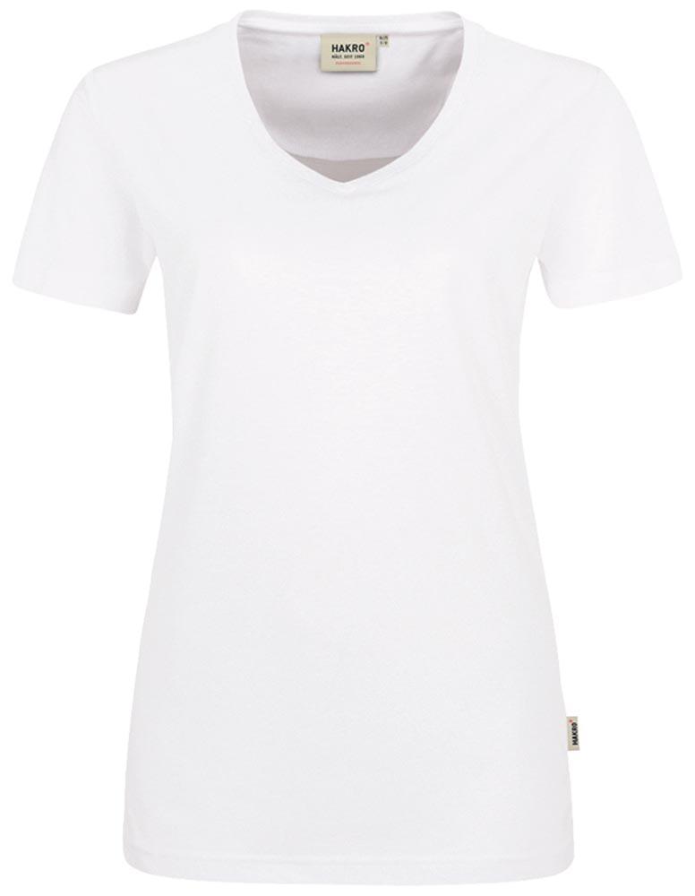 Damen-V-Shirt MikraLinar, Farbe weiß, Gr. XL