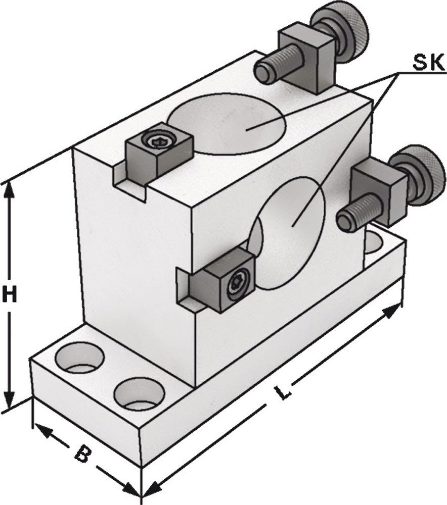 Montageblock SK40 Aluminium