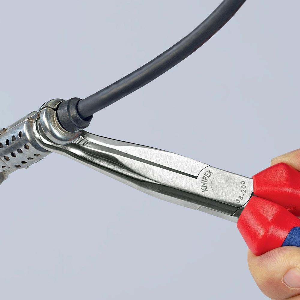 Mechanikerzange Länge 200 mm Form 9 45 gewinkelt Mehrkomponenten-Hüllen verchromt Mechanikerzange Länge 200 mm Form 9 45 gewinkelt Mehrkomponenten-Hüllen verchromt