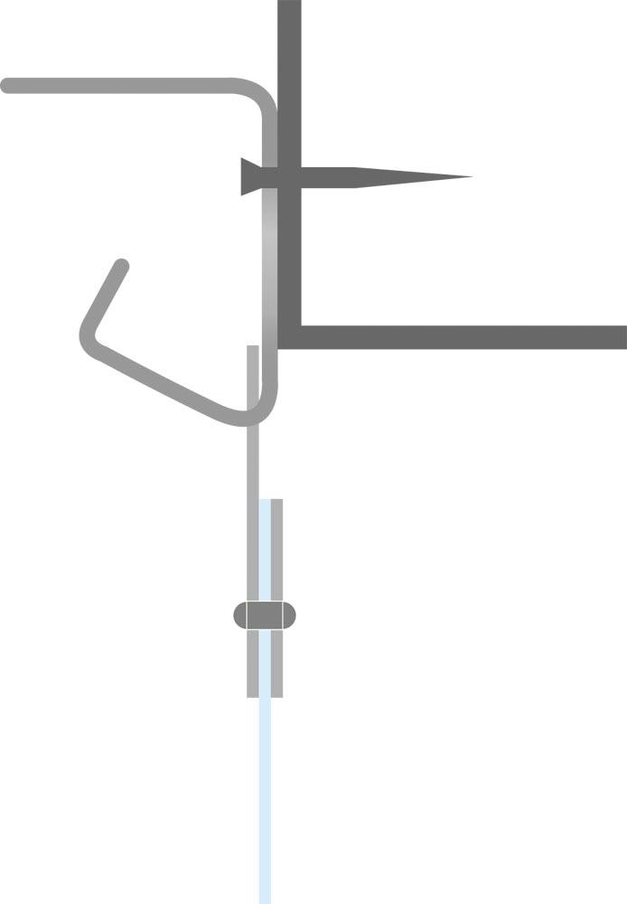 Streifenvorhang, klar, Lamelle 300x2 mm, Überlappung 90 Prozent/134 mm, inkl. Schiene und Aufhänger