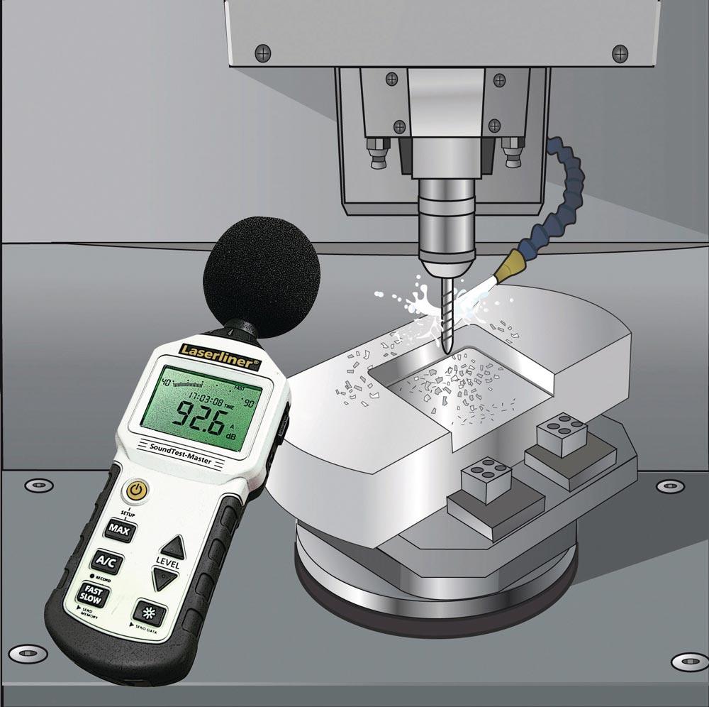 Geräuschpegel-Messgerät SoundTest Master mit intergriertem Langzeitspeicher 6 x Type AAA Alkali 350 g