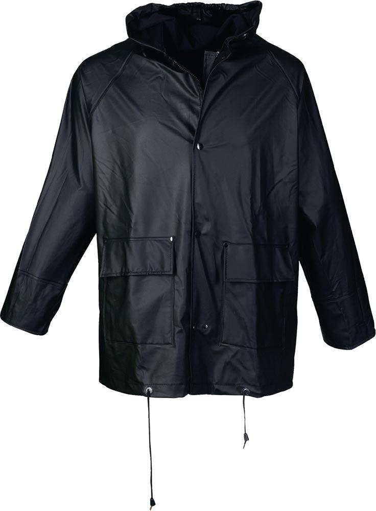 PU Regenschutz-Jacke Größe XL schwarz