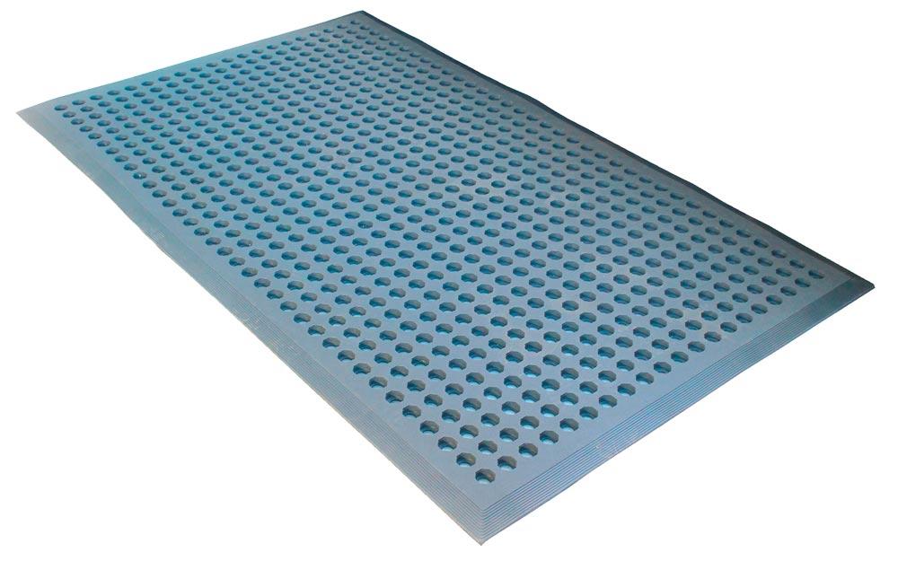 Arbeitsplatzmatte aus Gummimischung, Anti-Rutsch bei Öl und Schmierstoff, LxB 1500x900 mm, blau