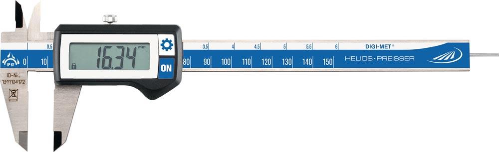 Messschieber DIN 862 DIGI-MET® IP67 150 mm digital eckig Messschieber DIN 862 DIGI-MET® IP67 150 mm digital eckig