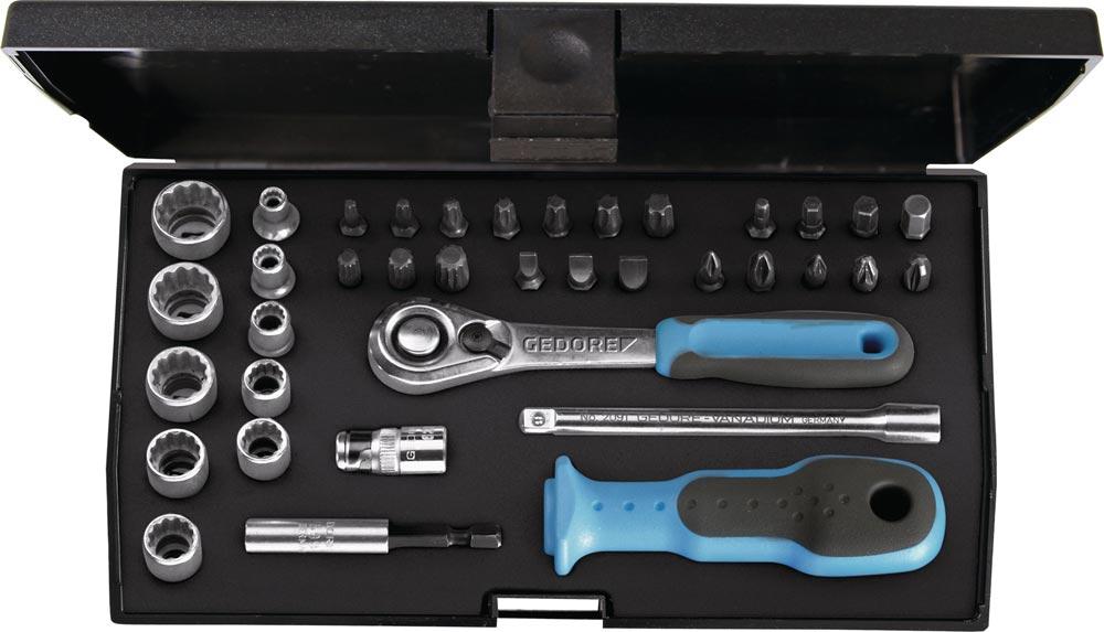 Steckschlüsselsatz D 20 KMU-20 37-teilig 1/4  Schlüsselweiten 4-13 mm Anzahl Zähne 40 12-Kant