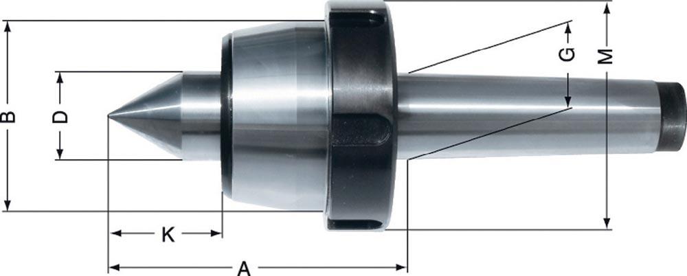 Zentrierspitze MK4 mitlaufend