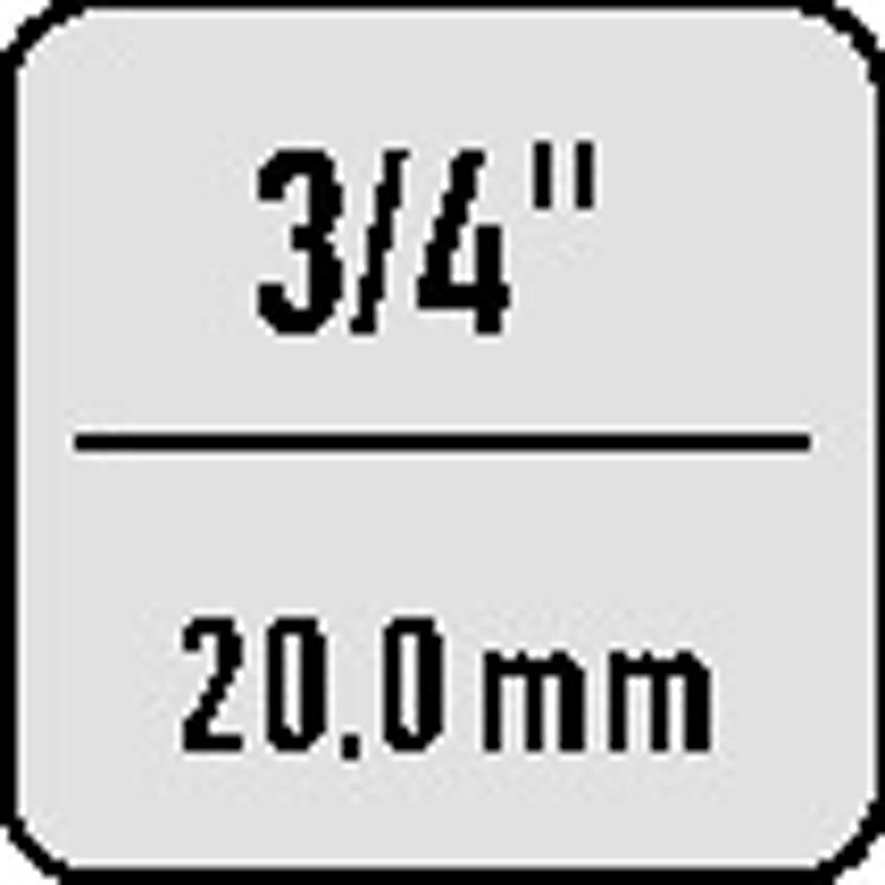 Kraftschraubersteckschlüsseleinsatz 740 L 3/4  6-Kant Schlüsselweite 17 mm Länge 95 mm