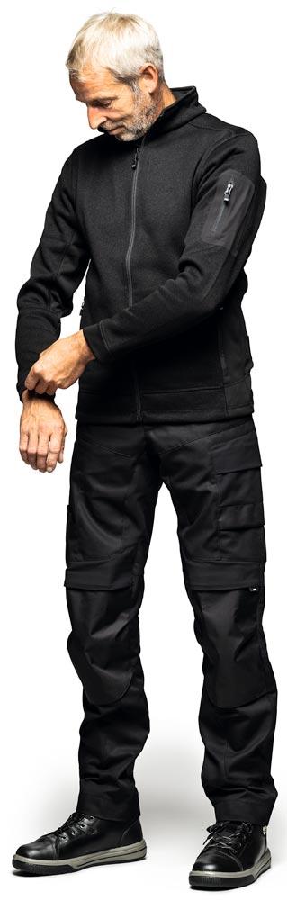 Arbeitshose elastisch LEO, rot-schwarz Gr. 88