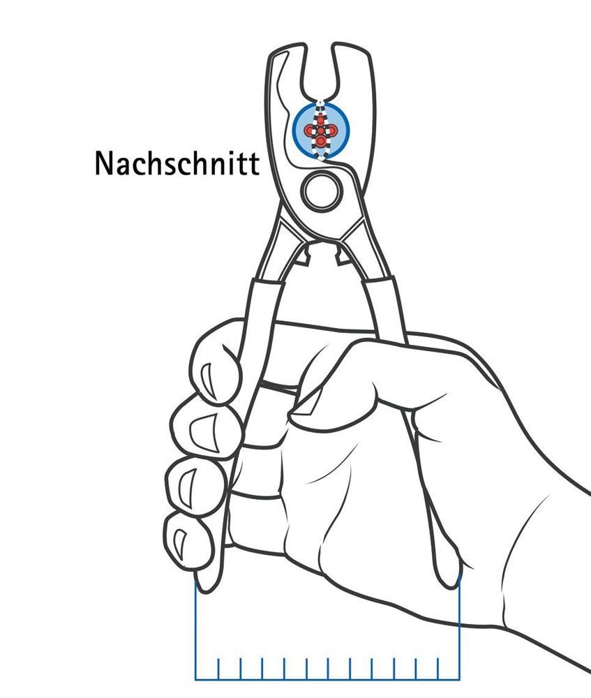 Kabelschere Länge 200 mm Kunststoffüberzug