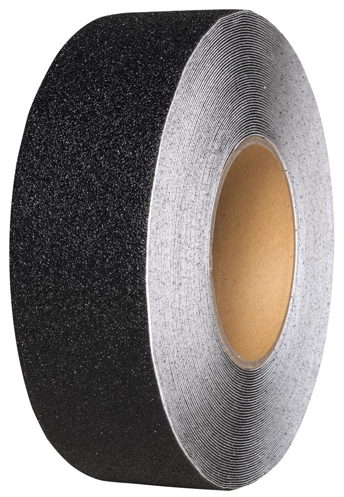 Antirutsch-Belag, Breite 25 mm, selbstklebend, verformbar, Länge 18,3 m, schwarz
