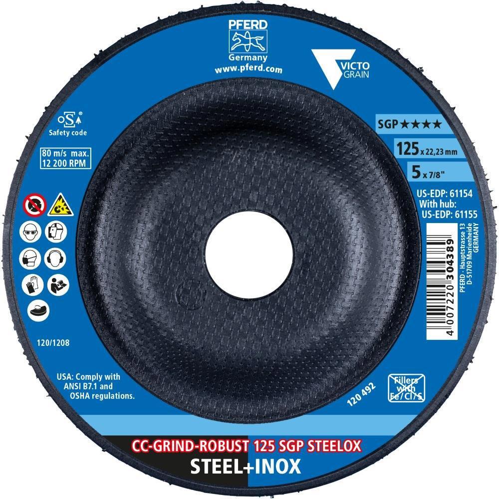 Schleifscheibe CC-GRIND-ROBUST SGP STEELOX D125xSmm Stahl / Edelstahl Bohrung 22,23 mm Schleifscheibe CC-GRIND-ROBUST SGP STEELOX D125xSmm Stahl / Edelstahl Bohrung 22,23 mm