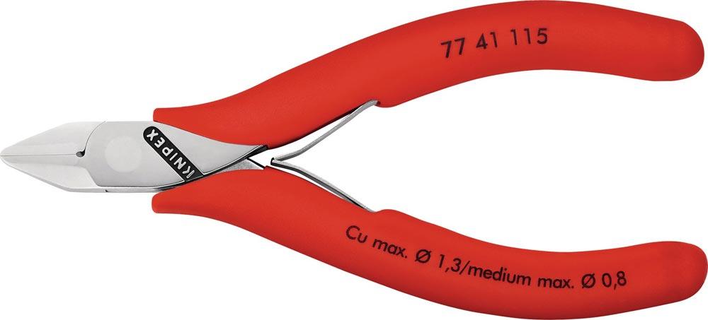 Elektronik-Seitenschneider Länge 115 mm Form 0 Facette ja Kunststoffüberzug spiegelpoliert