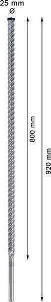 Hammerbohrer Expert SDS max-8X Ø 25 mm Arbeits-L.800 mm L.920 mm SDS-max 1 Stück Hammerbohrer Expert SDS max-8X Ø 25 mm Arbeits-L.800 mm L.920 mm SDS-max 1 Stück