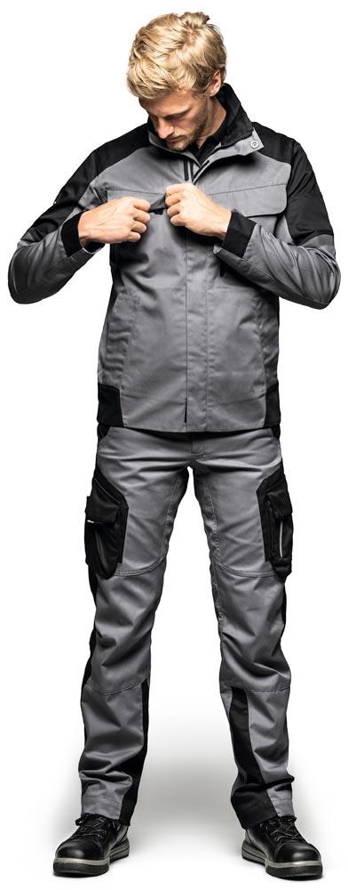 Arbeitsjacke FRANK, rot-schwarz Gr. M Arbeitsjacke FRANK, rot-schwarz Gr. M