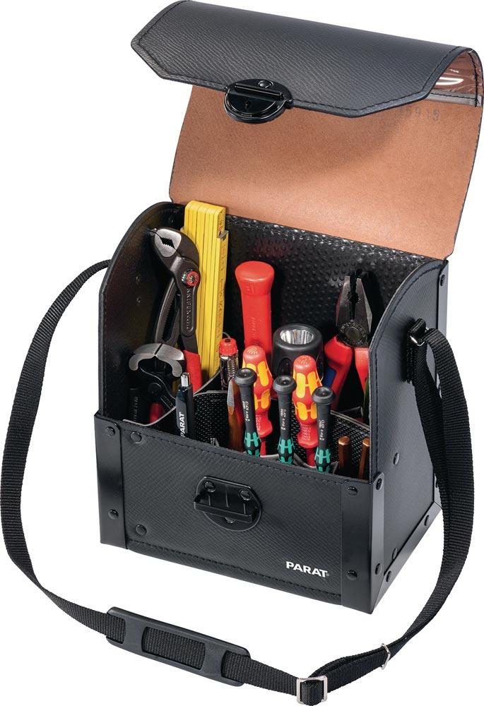 Werkzeugtasche B220xT140xH250mm 8 l Rindsleder