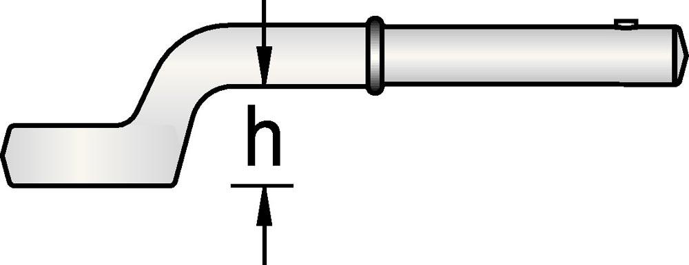 Zugringschlüssel 2 A 85 Schlüsselweite 85 mm Länge 385 mm gekröpft