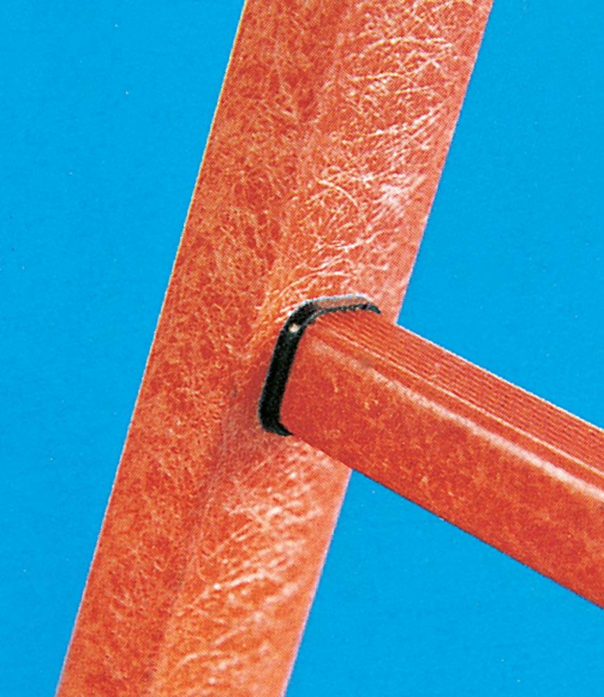 Kunststoff-Stehleiter, beidseitig begehbar, mit GFK-Holme und GFK-Sprossen 30x30 mm, Leiterlänge 2440 mm, 2x8 Sprossen