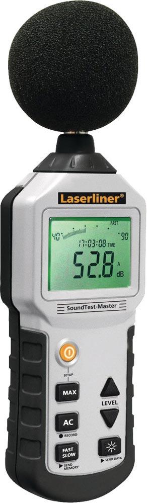Geräuschpegel-Messgerät SoundTest Master mit intergriertem Langzeitspeicher 6 x Type AAA Alkali 350 g