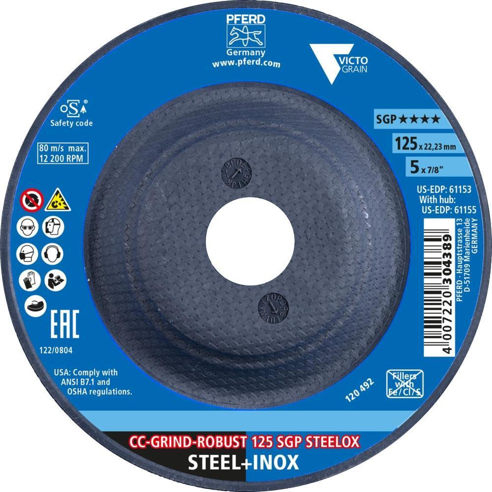 Schleifscheibe CC-GRIND-ROBUST SGP STEELOX D125xSmm Stahl / Edelstahl Bohrung 22,23 mm Schleifscheibe CC-GRIND-ROBUST SGP STEELOX D125xSmm Stahl / Edelstahl Bohrung 22,23 mm