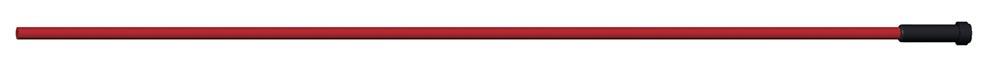 Führungsspirale isoliert, für 3 m, 2,0x4,5x3400 mm, rot, für Draht-Dm. 1,0 - 1,2 mm, angespritzter Haltenippel