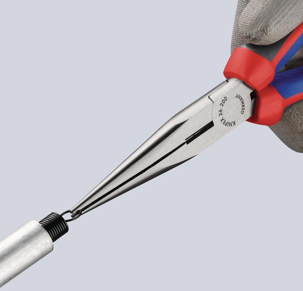 Flachrundzange Länge 200 mm poliert gerade Comfort-Griffe