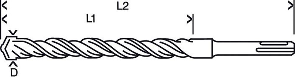 Hammerbohrer Plus-5 Ø 4,0 mm Arbeits-L.50 mm L.110 mm SDS-plus 1 Stück