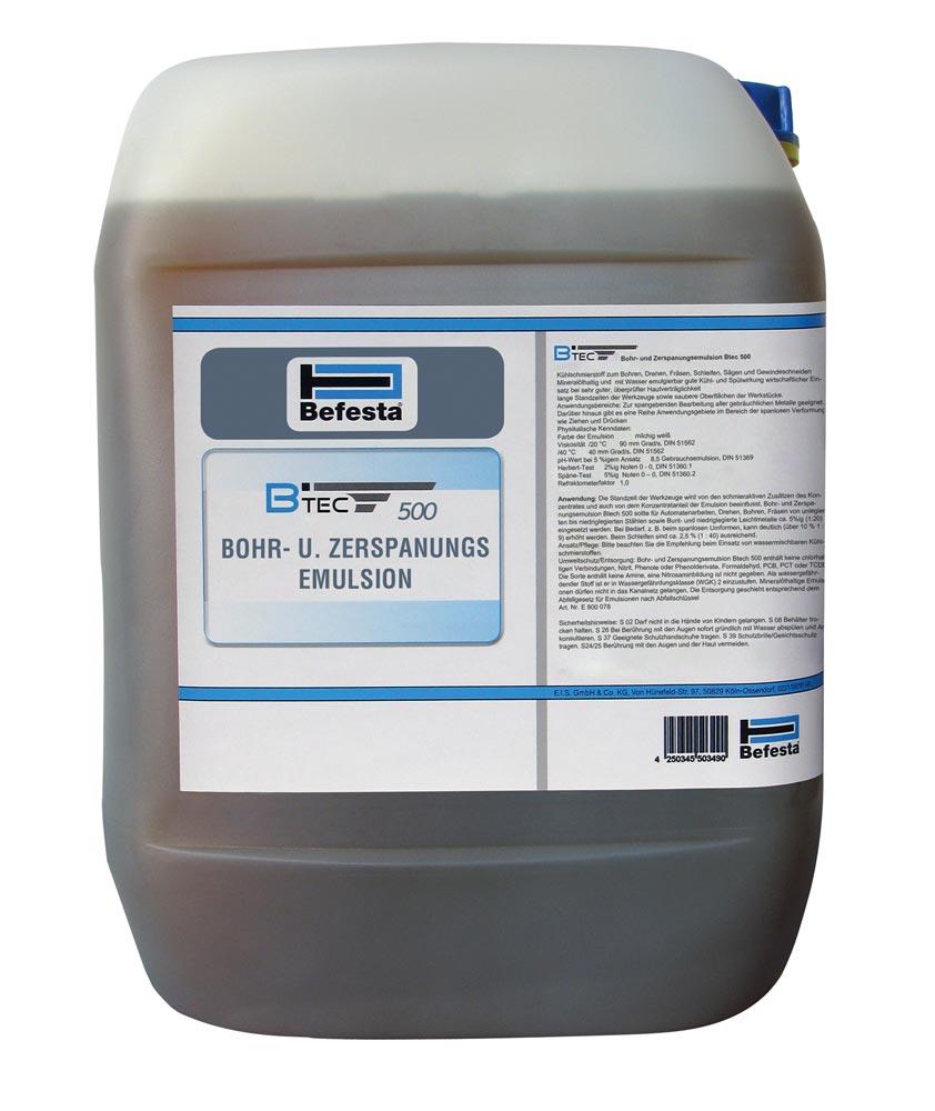 Bohr- und Zerspanungsemulsion Btec 500 5 l-Kanister